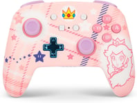 Manette Sans Fil Améliorée Pour Nintendo Switch, Modèle Oled Et Switch Lite, Accessoire De Jeu, Manette De Jeu, Manette Gaming, Manette Bluetooth, Sous Licence Officielle- Mario: Princess Peach