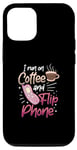 Coque pour iPhone 15 Pro Coffee Addict Latte Lovers 90S Téléphone portable vintage à clapet