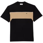 T-shirt Lacoste  T shirt homme  Ref 63524 CMB Noir Beige