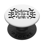 Bienvenue dans notre nid familial Love Home Sweet Home pendaison de crémaillère PopSockets PopGrip Interchangeable