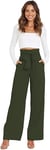 Femmes ¿¿L¿¿Gant Taille Haute Large Pantalons D'¿¿T¿¿ Business Festival Set Pantalons Avec Ceinture