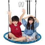 VEVOR Balançoire Ronde en Toile d'araignée, 1016 mm, pour Enfants, capacité de Poids de 340 kg, siège de balançoire en Corde tissée avec Sangles de Suspension d'arbre et Cordes multibrins réglables