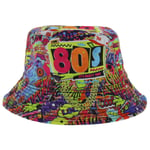 THE 80S IT'S PARTY TIME Retro Multicoloured Graffiti, Cassettes & Chains Bucket