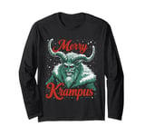 Merry Krampus Christmas Ugly Monster Men Women Kids Funny Long Sleeve T-Shirt