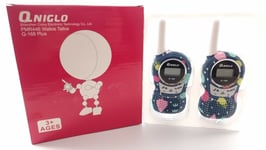 QNIGLO Rechargeable Kids Walkie Talkies 8 Channels 2 Mile Range Voice Activated 