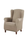 Estoralis Berta Housse de Fauteuil à Oreilles élastique, Tissu, Lin