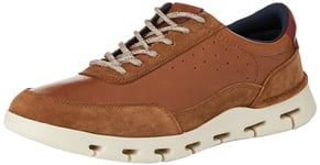 Clarks Men's Nature X One Sneaker, Dark Tan Lea, 7.5 UK