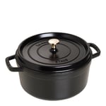 Staub - La Cocotte rund gryte 26 cm 5,2L svart