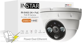 Caméra De Surveillance In-8403 2K+ Poe Blanche - Lan/Poe Avec Ia (Intelligence Artificielle) - Caméra Ip - Power Over Ethernet - Pir - Vision Nocturne - Utilisation En Intérieur Et Extérieur