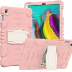 (Cherry Blossoms Pink)Samsung Galaxy Tab S5e 10,5 tuuman 2019 SM-T720 SM-T725 -kotelo lapsille, turvahaarniska Iskunkestävä PC Silicon Hybrid Stand tabletin suojus Tietokoneen kannet ja kuoret