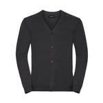 Russell Men´s V-neck Cardigan - Charcoal Marl - XS