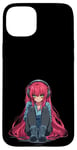 Coque pour iPhone 15 Plus Adorable fille anime avec écouteurs Chilling Gamergirl 02