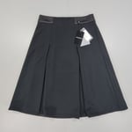 Emporio Armani Womens Skirt Black IT 40 Knee Length Pleated Stretch 8 UK