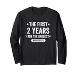 2 Year Wedding Anniversary Married Couples 2nd Anniversary Long Sleeve T-Shirt