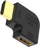 8K 2.1 Hdmi Coudé Adaptateur 90 Degrés Rallonge Hdmi Mâle Femelle Angle Droit Plaqué Or 8K@60Hz 4K@120Hz Compatible Avec Hdtv/Ps5/Xbox/Portable/Switch