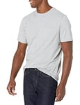 Amazon Essentials Men's T-Shirt Regular-Fit Short-Sleeve Crewneck Pocket, Pack of 2, Grey Heather, XS