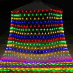 Utomhus ljusslinga 144 LED julnätljus-2 x 2 m-RGB färg-flerfärgad-Drivs av fjärrkontroll-Vattentät-Juldekoration