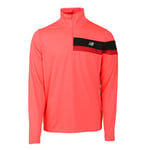 New Balance Mens Accelerate Half Zip Top in Coral - Size Small