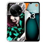 Cokitec Coque Renforcée pour Xiaomi Redmi A3 Manga Demon Slayer Tanjiro