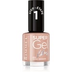 Rimmel Super Gel By Kate Geleneglelak uden UV/LED forsegling Skygge 012 Soul Session 12 ml