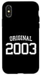 Coque pour iPhone X/XS Original 2003 Hommes Femmes 21e anniversaire 21ème anniversaire