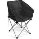 Fauteuil pliant - KAMPA - Tub Chair Eco Charcoal - Léger, matelassé rPET, noir, recyclés, acier, sac de transport, supporte 120 kg