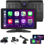 [8 Core/4GB+64GB] Android 13 Radio Voiture avec Ecran Dashcam Carplay sans Fil Android Auto sans fil, Navi GPS, DVR, 9 Pouces IPS écran Tactile Autoradio Portátil avec Bluetooth WiFi FM AUX SWC