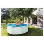 Piscine ronde hors sol en acier blanc SAPHIR 4,85 m  