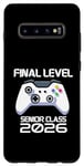 Coque pour Galaxy S10+ Classe of 2026 Jeu vidéo Senior Level Final Level School Gamer