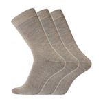 Dovre Strømper 3P No Elastic Twin Socks Beige bomull Str 45/48 Herre