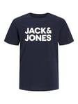 JACK & JONES Boy's Jjecorp Logo Tee Ss Crew Neck Noos Jr T-Shirt, Blazer Navy, 152