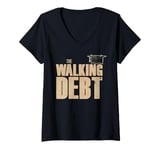 Womens The Walking Debt V-Neck T-Shirt