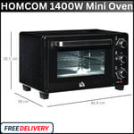 HOMCOM 21L Mini Oven Countertop Electric Toaster Oven w/ Adjustable Temperature