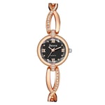 JZDH Women Montres Bracelet de Mode Montres Femmes Ensemble Rose Gold Gold Steel Quartz Montre Femme Diamond Horloge Femelle Montre-Bracelet Montres Décoratives Décoratives pour Femmes (Color : C)