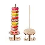 Trä Donut Display Stand Rack DIY Wall Donut Dessert Rack