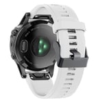 Garmin Fenix 5 joustava silikoninen ranneke - Valkoinen