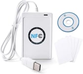 Lecteur Nfc Rfid Acr122u Lecteur De Carte Ic Sans Contact,Lecteur Rfid Usb Lecteur De Carte A Puce Intelligente Étiquette De Carte-Clé Avec Câble.[P261]