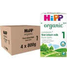 Hipp Organic 1 First infant Baby Milk Combiotic Formula Powder 800g pack of 4