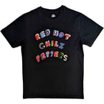 Red Hot Chili Peppers Unisex T-Shirt: Colourful Letters (Large)