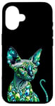 Coque pour iPhone 16 Tee-shirt esthétique pour chat sphynx sans poils pour maman chauve