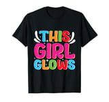 This Girl Glows For Kids Tie Dye Bright Colors 80's And 90's T-Shirt