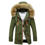 Parka Homme De Marque À Capuche Slim Long Doudoune Hommes Vêtement Masculin Épaississant Manteau Homme -Zs306815