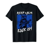 Keep Calm Rock On Lizard Guitarist Cool Vibes T-Shirt