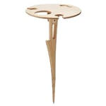 Table à Vin Portative ExtéRieure avec Mini de Pique-Nique en Bois Bureau Ronde Pliable, Accessoires Plein Air 1 PièCes