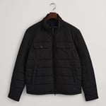 Gant Mens Channel Quilted Windcheater Jacket in Black material_polyester - Size Small