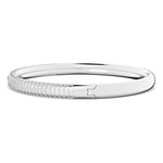 Swarovski Stone bangle, White, Stainless steel