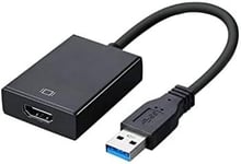 Adaptateur USB 3.0 vers HDMI, USB 3.0/2.0 vers HDMI 1080p Full HD Vidéo Audio Multi Moniteur Convertisseur Adaptateur pour PC HDTV Compatible avec Windows XP 7/8/8.1/10 (Pas Mac & Vista).[V258]