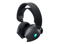 Alienware Dual-Mode Wireless Gaming Headset AW720H - Headset - fullstorlek - 2,4 GHz - trådlös, kabelansluten - 3,5 mm kontakt - Dark Side of the Moon