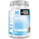 XTEND Whey Protein Powder, 30 Servings, Vanilla Ice Cream | 20g Protein Per Serving for Post Workout Recovery and Muscle Growth | Muscle Building Supplements