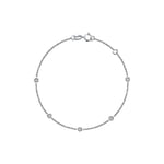 LIVE DIAMOND Bracelet Femme, en Or blanc 375, Diamant Lab Grown - LD02518